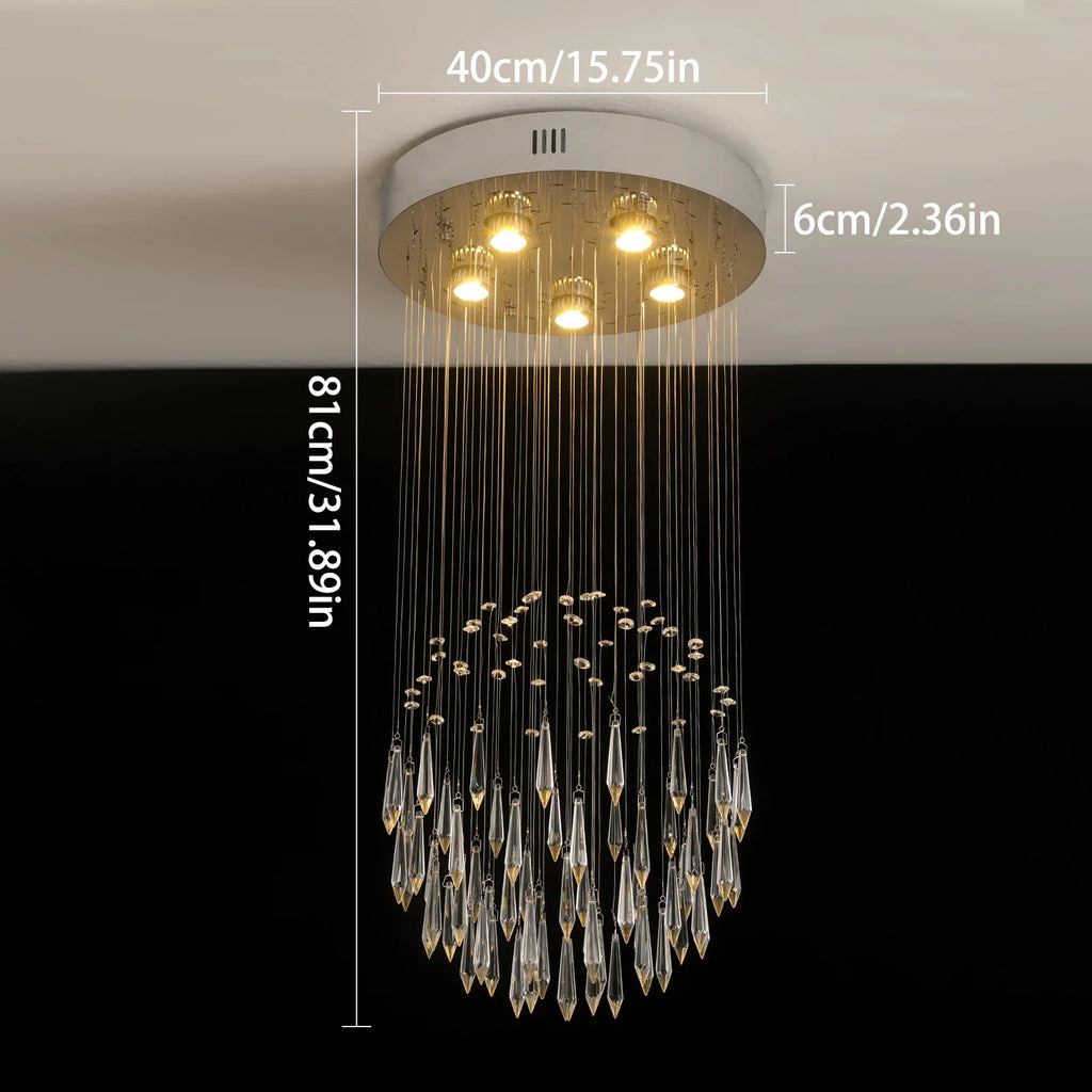 Cascade Prism Stairwell Chandelier