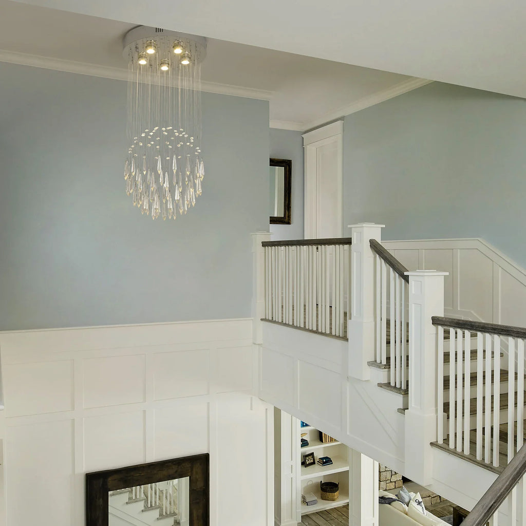 Cascade Prism Stairwell Chandelier