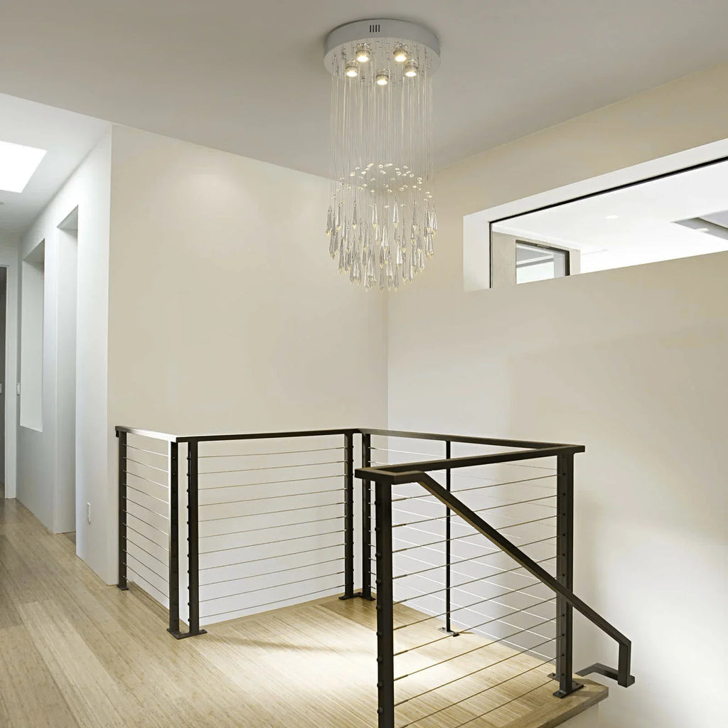 Cascade Prism Stairwell Chandelier