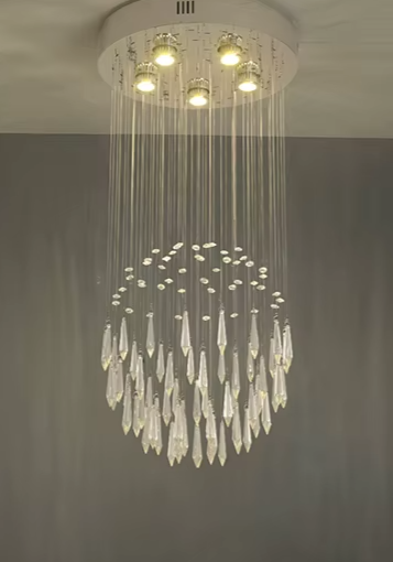 Cascade Prism Stairwell Chandelier
